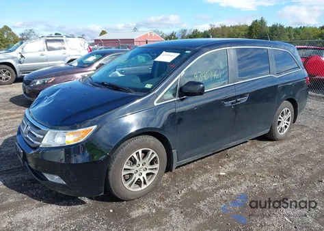 2013 Honda Odyssey Ex z USA, uszkodzony, nr VIN 5FNRL5H4XDB025532